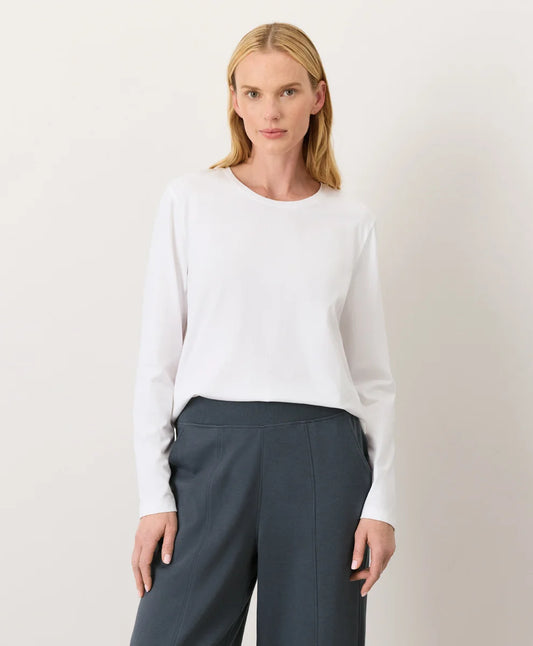 luxe essential crewneck long sleeve tee