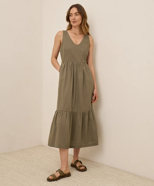 clearance canopy linen blend easy tank dress