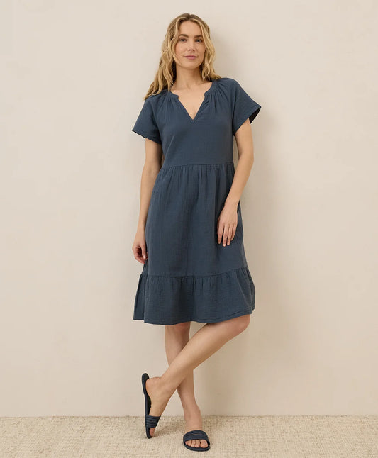 clearance coastal double gauze breezy dress