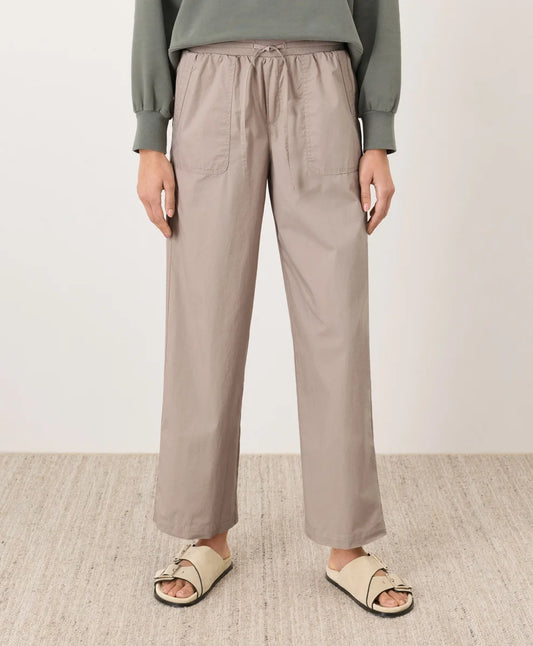 clearance stretch poplin wide leg pant