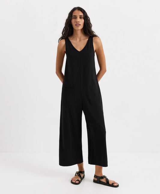 cool stretch cropped jumpsuit