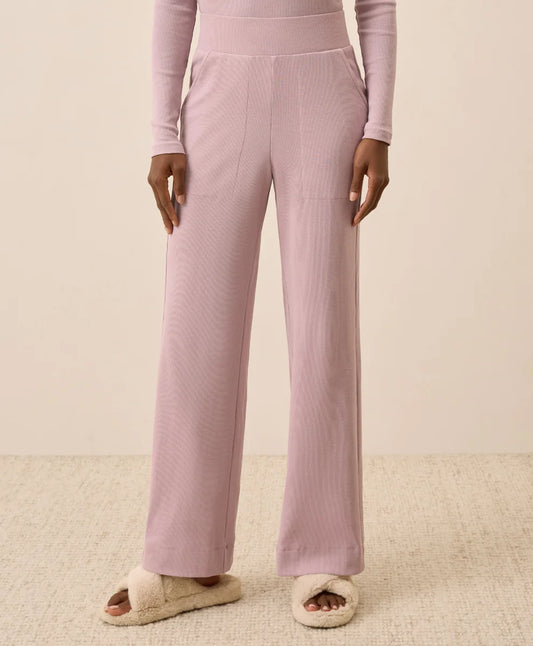 clearance easy rib wide leg lounge pant